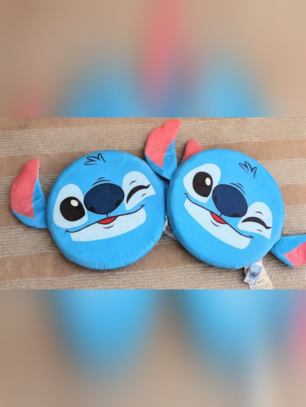 Blue Stitch Character Plush Seat Cushions - Kids Toys